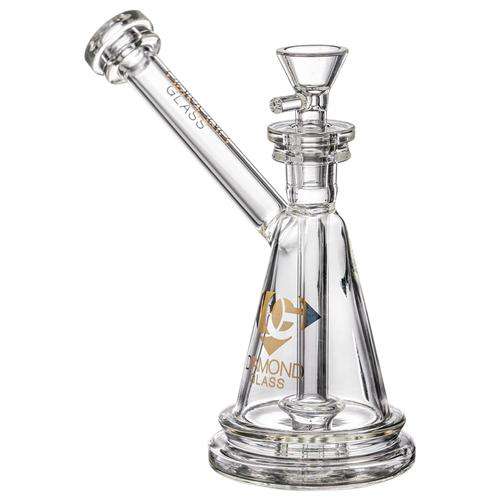 Diamond Glass Gavel Hammer Bubbler Clear