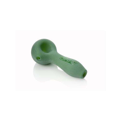 GRAV 4" Sandblasted Spoon Pipe - Green