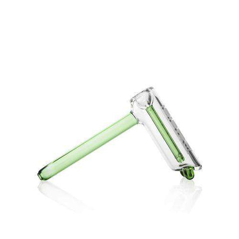 GRAV 4" Hammer Bubbler - Colored Accents-Green