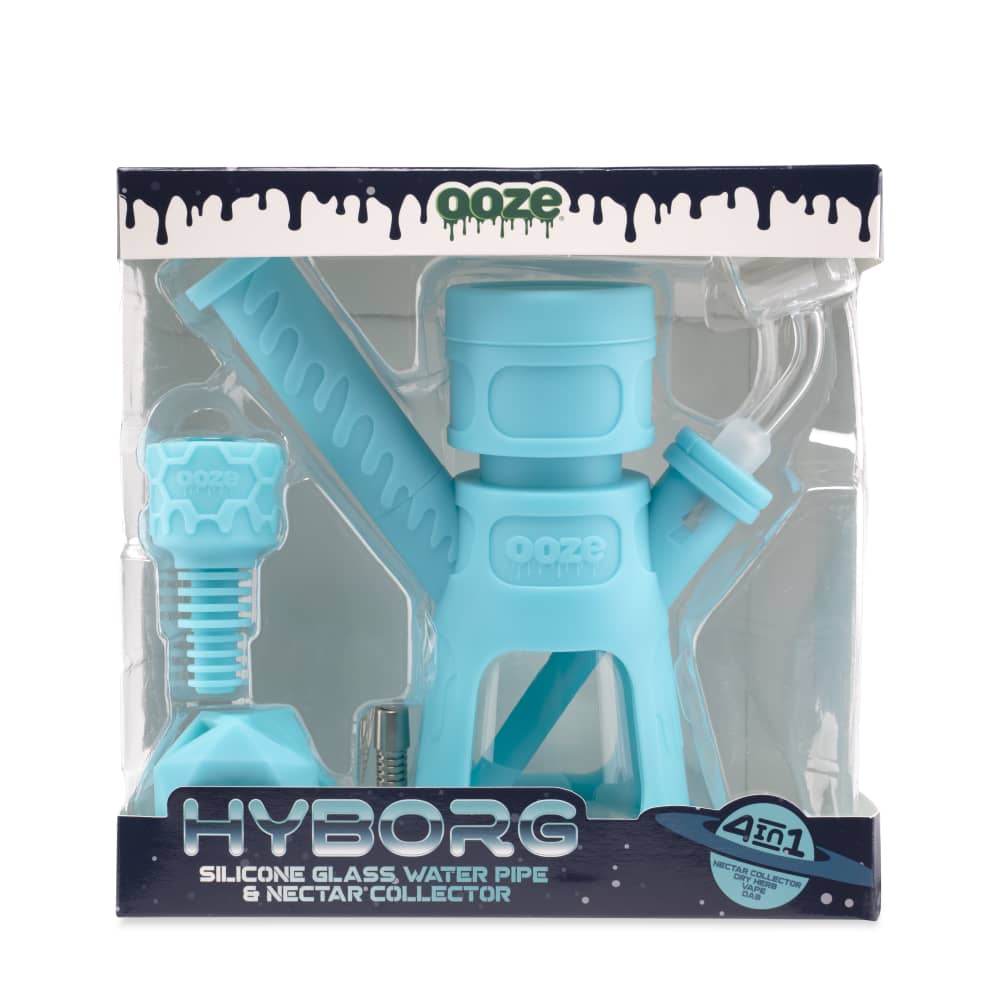 Ooze Hyborg Silicone Glass 4-in-1 Hybrid Water Pipe and Nectar Collector