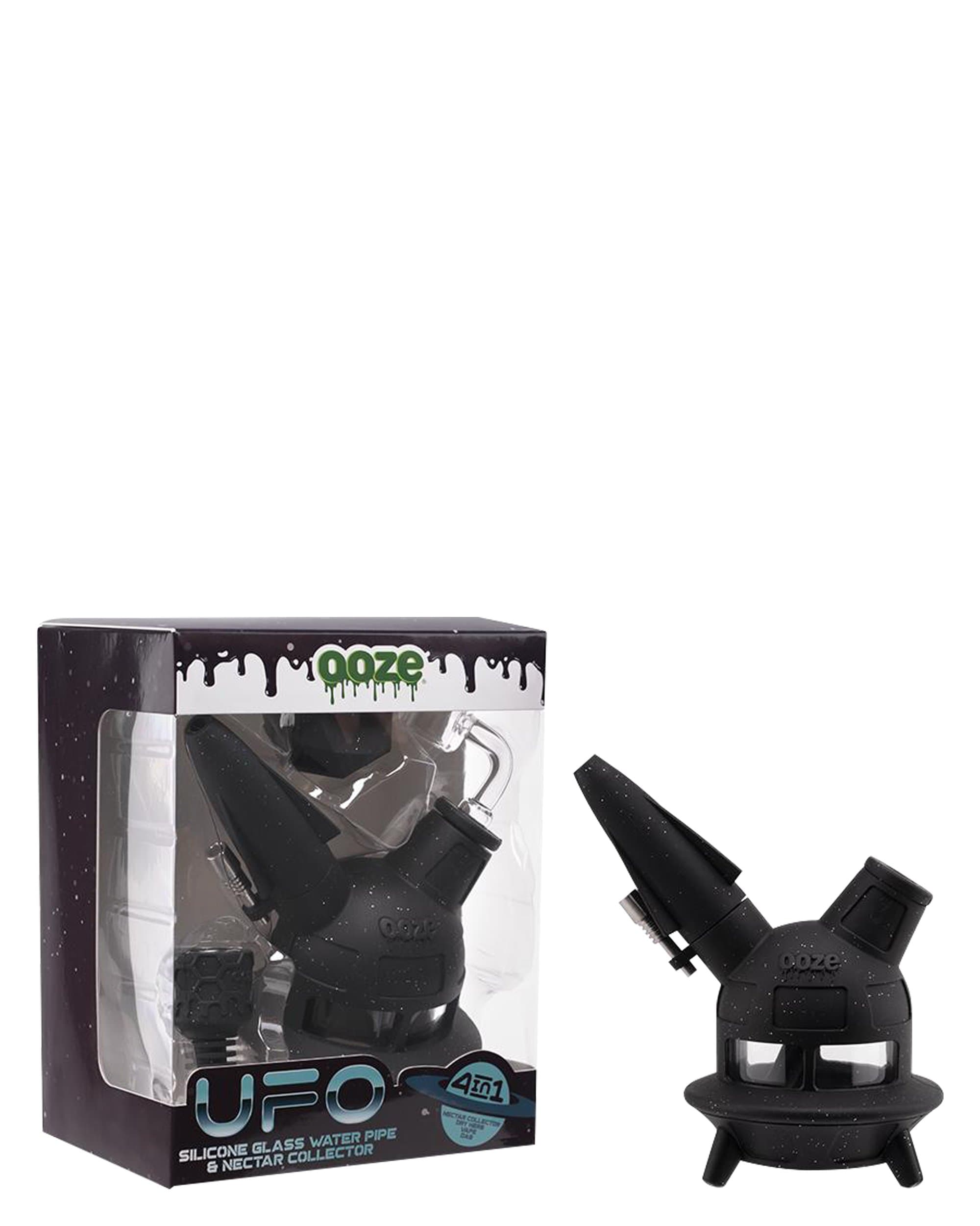 Ooze UFO Silicone Bong & Dab Rig - Shimmer Black