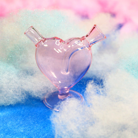 Gotoke 3'' Heart Mini Glass Bubbler