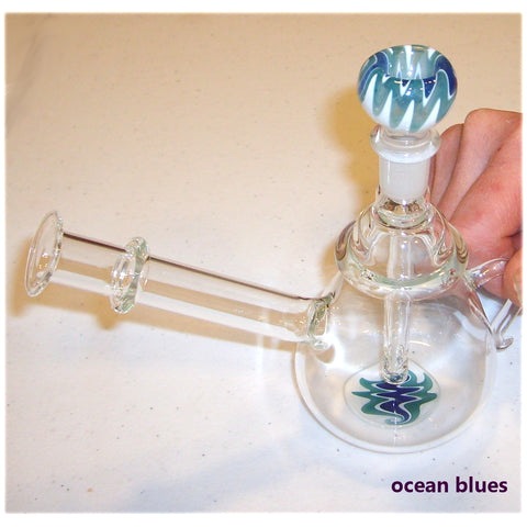 6 Inch Teapot Bong w/ Colored Accents
