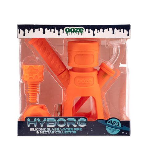 Ooze Hyborg Silicone Glass 4-in-1 Hybrid Water Pipe and Nectar Collector