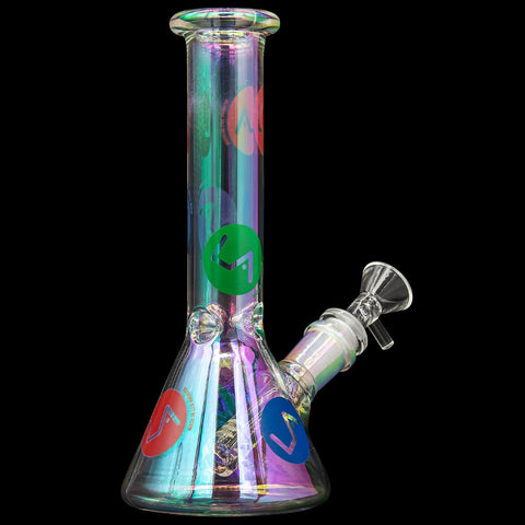 Iridescent Champagne Glass Disco Beaker with Banger Bowl and Dabber - Limited Edition