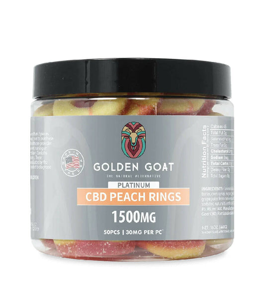Platinum CBD Gummies 1500mg - Peach Rings